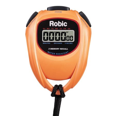 ROBIC Robic 2004922 SC-429 Water Resistant All Purpose Stopwatch; Orange 2004922